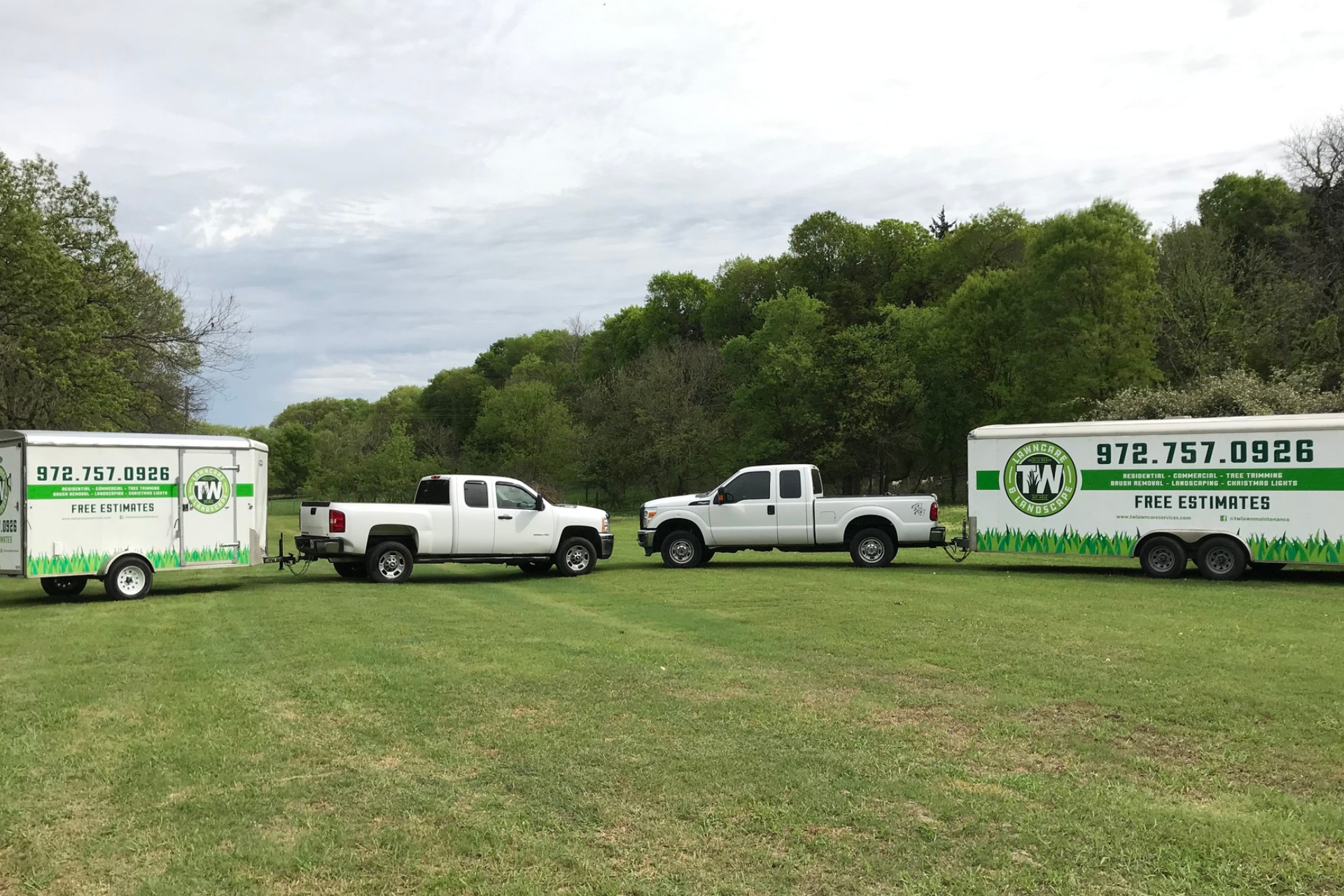 TW Lawn Care Service Trucks